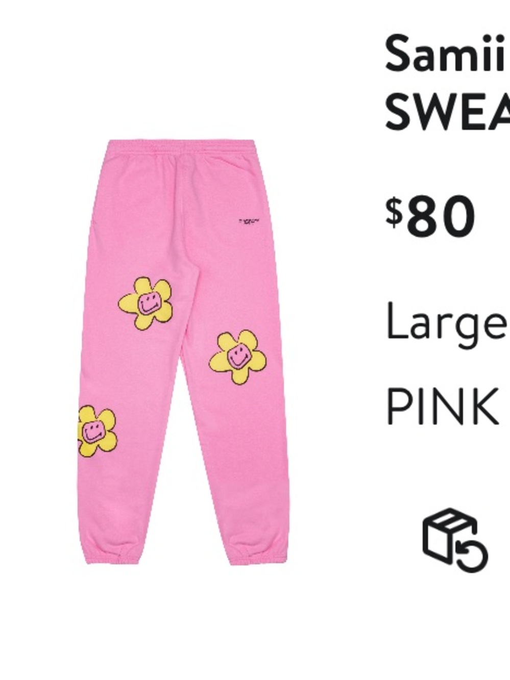 Pink Floral Sweatpants